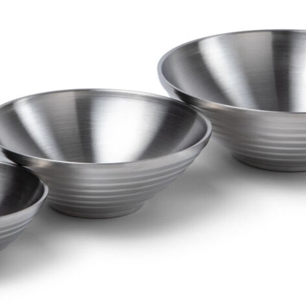 Skål Stainless Dubbelvägg 3-pack