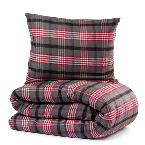 Skaveröd Garnfärgad Flanell Återvunnen